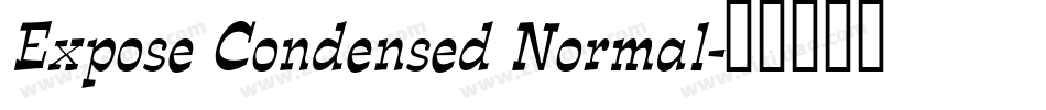 Expose Condensed Normal字体转换